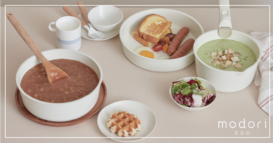 Modori Sodam Collection - Modori Sodam Cookware - White Colour Cookware - Nonstick cooking sets - Nonstick pan and pot