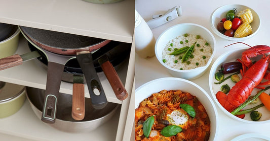 Don't miss out on this cute pink 3-piece cookware set with removable handles!