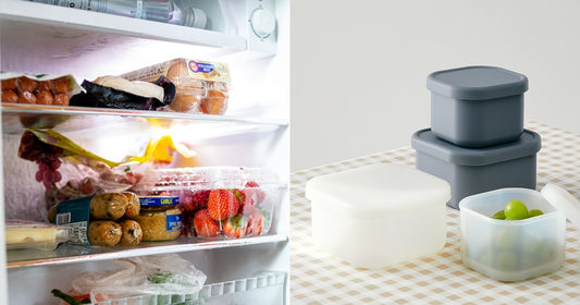Modori silicone container - Designed to make meal preps easier -Food Storage Containers - Stackable - Space Saving - Microwaveable -Freezer, Dishwasher Safe - BPA Free silicone container - bento, lunch, food, plastic, rice boxes, containers