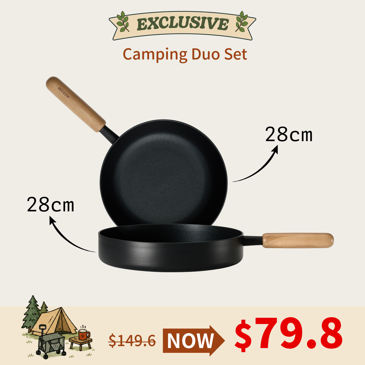 Camping Duo SET (both in 28cm) !!