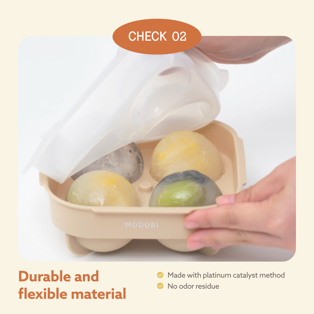 Modori Silicone Ice Ball Maker easily removes ice cubes and keeps beverages cold and undiluted | Able to withstand from -40°C to 250°C | BPA-free food-grade silicone material | Great for whisky, cocktails, coffee, infused fruit or storing crushed herbs | Perfect ice maker for your bar or kitchen | Reusable. Modori is the key to designing your dream kitchen.