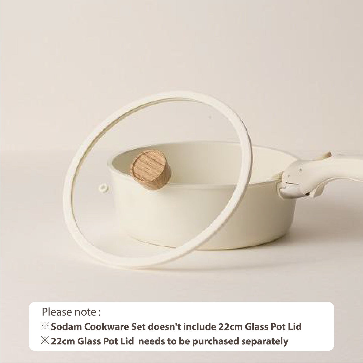 Modori Sodam Cookware Set is a stackable and detachable handle 3-piece cookware set that allows you to organize your kitchen space easily. Made of 98% pure aluminium alloy and natural mineral sand ceramic composition. You can use them on gas cooktops, induction cooktops, IH cookware, black ceramic cookware, and ovens. Sodam collection has a practical design and minimalist colours that will suit any kitchen. Modori is the key to designing your dream kitchen.