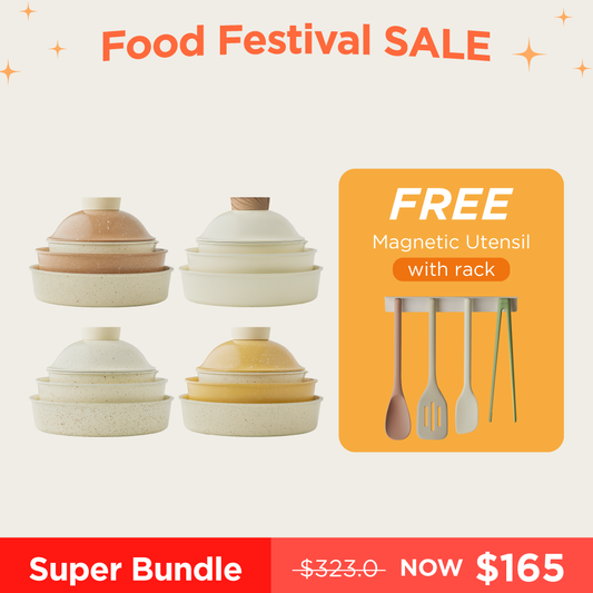 Buy Sodam/Arong Cookware Set get a FREE Magnetic Utensil Set (With rack)