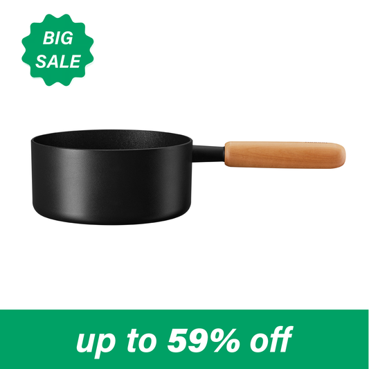 Goodle Black - 18cm Saucepan (18cm pot lid included)