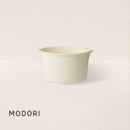Modori 14cm Sodam Mini pot can be purchased individually to add to the collection, turning the original 3 pieces into 5 complete pieces. It is the best size for cooking small amounts of sauces and is also perfect for cooking ramen for one. The design of the double diverter is very convenient when pouring soups and sauces. Works well on all types of hobs, including induction hob. Made from aluminium, which spreads heat evenly.