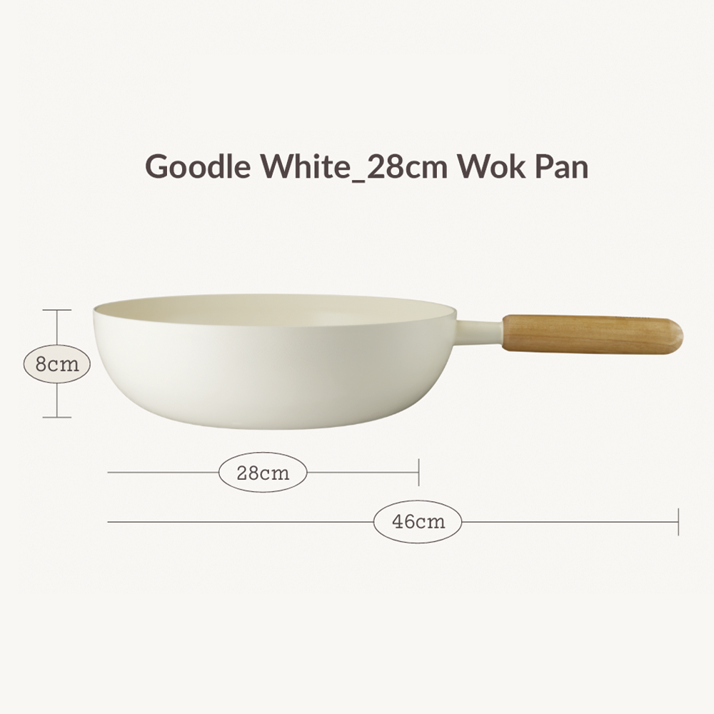 Goodle White Frying Pan / Wok